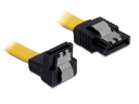 Delock SATA3-Kabel gelb, unten gewinkelt, 20 cm