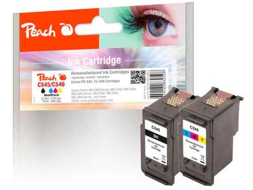 [90066905 664305] Peach Tintenset Canon PG-545 / CL-546 1x BK, 1x Color