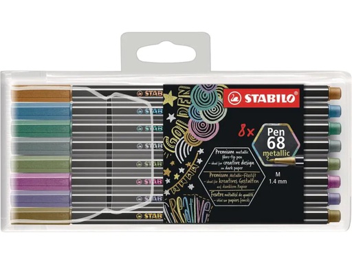 [90066919 991028] STABILO Pen 68 Metallic 8 Stück