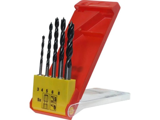 [90067306 492311] kwb Holzbohrer-Set 1/4 3-8 mm 5-teilig