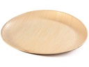 Sier Einwegteller Palm 25 cm, 20 Stück, Hellbraun