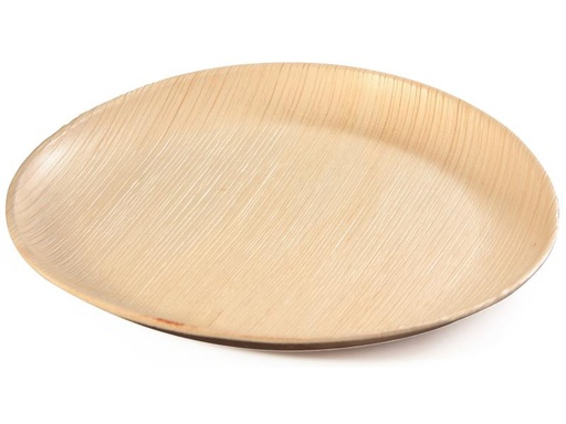 [90067337 1072821] Sier Einwegteller Palm 25 cm, 20 Stück, Hellbraun