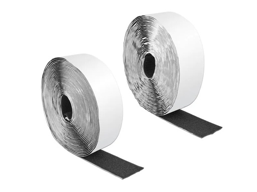 [90067383 1134781] Delock Klettband-Rolle 10 m x 50 mm Haft und Flauschband Schwarz