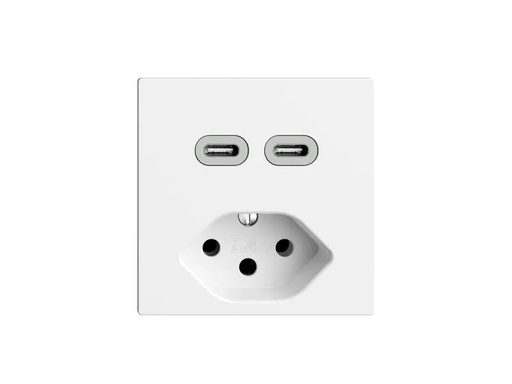 [90067395 1109865] Feller EDIZIOdue Steckdose 2x USB-C, 1x T13