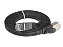 SLIM Slimpatchkabel RJ-45 - RJ-45, Cat 6, STP, 0.15 m, Schwarz