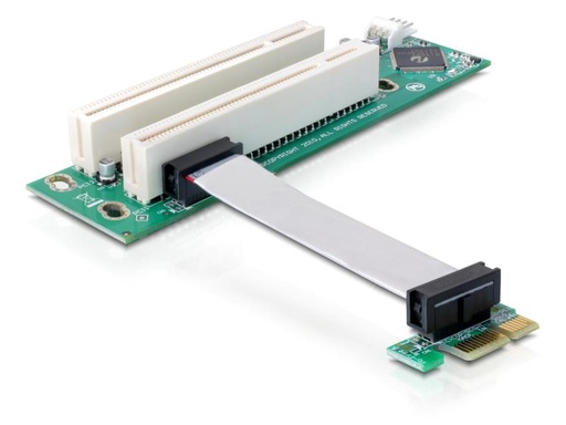 [90067602 717224] Delock PCI-E Riser Karte x1 zu 2x32-Bit PCI, 9cm