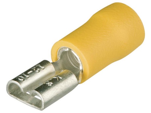[90067710 846984] Knipex Flachsteckhülsen 6.3 x 0.8 mm Gelb, 100 Stück