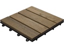 Florco Balkon-& Terrassenplatten Esche, 4 Latten 30 x 30, 6 Stk.