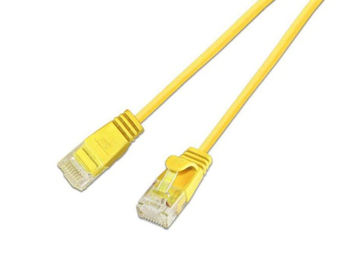 [90000044 353693] SLIM Slimpatchkabel RJ-45 - RJ-45, Cat 6, UTP, 1 m, Gelb