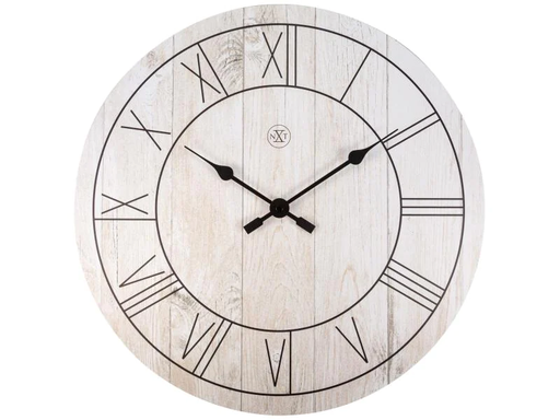 [90067984 974312] NeXtime Wanduhr Paul Ø 40 cm Weiss