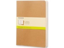 Moleskine Notizbuch XL Blanko, Hellbraun, 3er Set