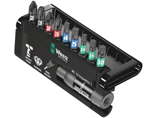 [90068013 770062] Wera Bit-Set Bit-Check 10 Impaktor 1, 10-teilig