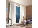 Stotz Decor AG Nachtvorhang mit Faltenband Samedan 135 cmx225 cm, Wollweiss