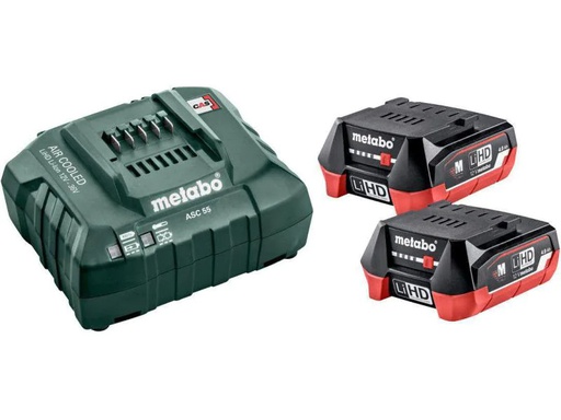[90068645 922589] Metabo Akku und Ladegerät 12 V - 2 x LiHD 4,0 Ah