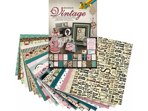 [90068819 546767] Folia Motivblock Vintage II Mehrfarbig