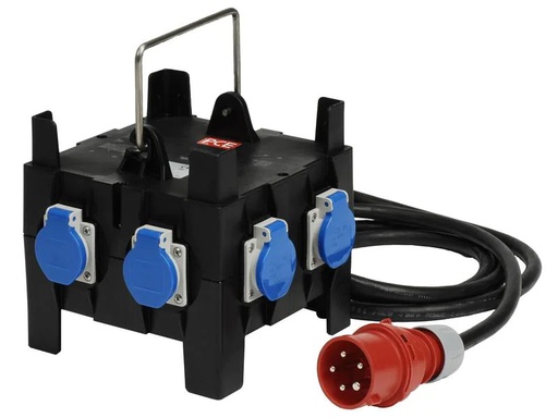 [90068868 1168870] Spälti AG Baustromverteiler CEE16/5, 6x T23 mit 2 m Zuleitung