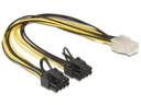 Delock Y-Stromkabel 6Pin - 2x 8Pin 30 cm