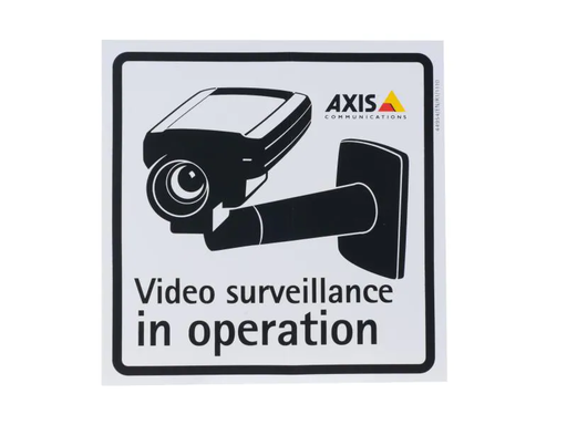 [90069132 370635] Axis Warnaufkleber Überwachung 10 Stück