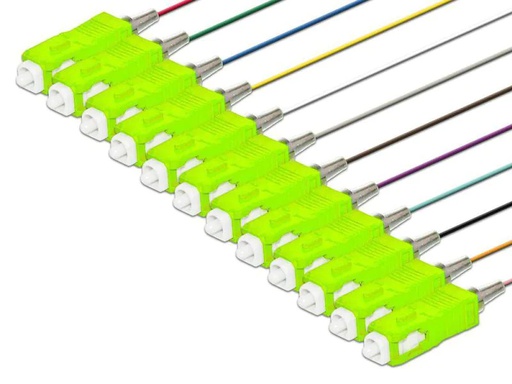 [90069365 849044] Lightwin Faserpigtail SC, MM, OM5, 2m, grün, 12 Stück