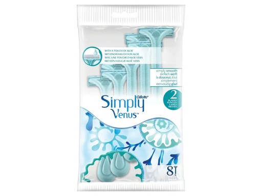 [90069631 878238] Gillette Venus Einwegrasierer Simply Venus2 8 Stück