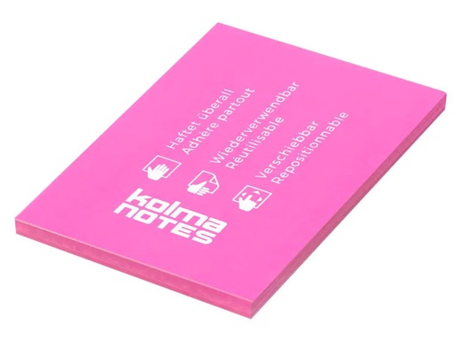 [90069706 830638] Kolma Notizzettel NOTES A7 Pink, 100 Blatt