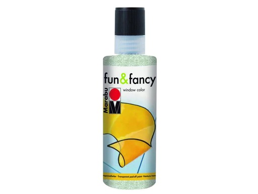 [90069798 556405] Marabu Fensterfarbe Fun &amp; Fancy 80 ml, Glitter-Silber