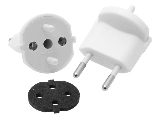 [90069932 993583] Max Hauri Fixadapter SchuKo Konturenstecker – T11 IP44 mit Moosgummi