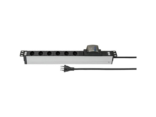 [90069946 1119314] STEFFEN Steckdosenleiste Alu Modular 6x T13 mit FI-LS
