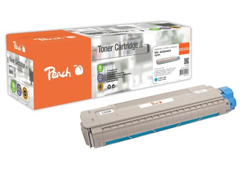 [90069989 348623] Peach Toner OKI 43324423 Cyan