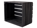 Holz Zollhaus Holzharasse Vintage Schwarz 40 x 50 cm