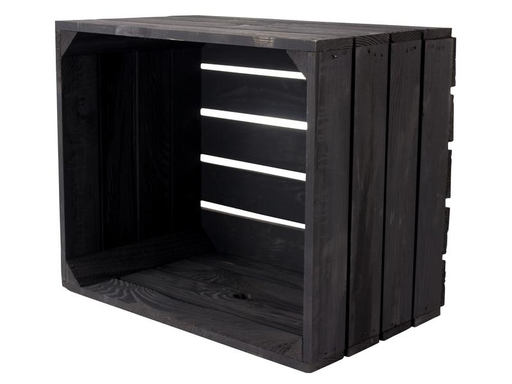 [90070112 1082400] Holz Zollhaus Holzharasse Vintage Schwarz 40 x 50 cm