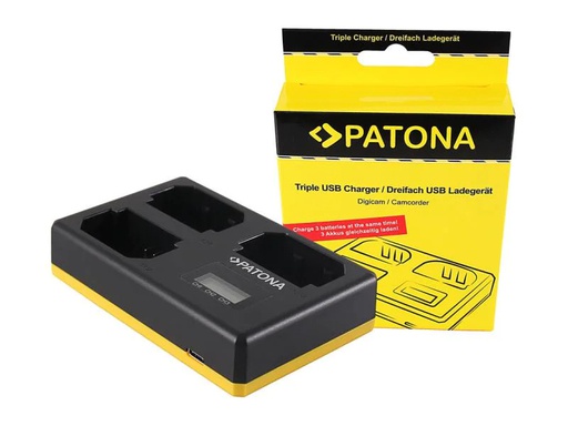[90007006 810706] Patona Ladegerät USB Triple Sony NP-FZ100