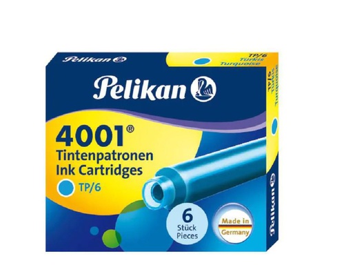 [90070357 1038092] Pelikan Tintenpatrone 4001 Türkis, 6 Stück