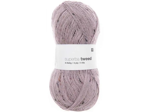 [90070453 1156850] Rico Design Wolle Soft Tweed für Socken 4-fädig, 100 g, Flieder
