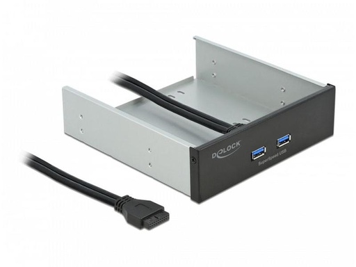 [90070508 1141653] Delock Front Panel 2x USB-A für 5.25-Schacht