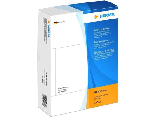 [90007035 1031553] HERMA Adressetiketten 4332 148 x 105 mm