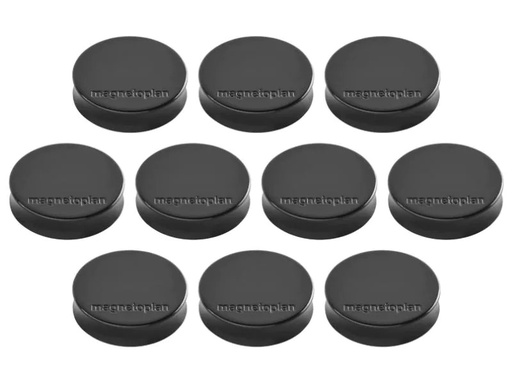 [90070800 1072974] Magnetoplan Haftmagnet Ergo Medium Ø 3 cm Schwarz, 10 Stück