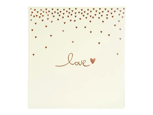 [90070802 1197109] Goldbuch Hochzeitsalbum Raining Hearts Beige