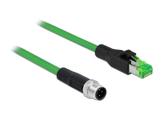 [90071224 978018] Delock Patchkabel M12-RJ45 SF/UTP, 2 m, 4 Pin D-kodiert PROFINET