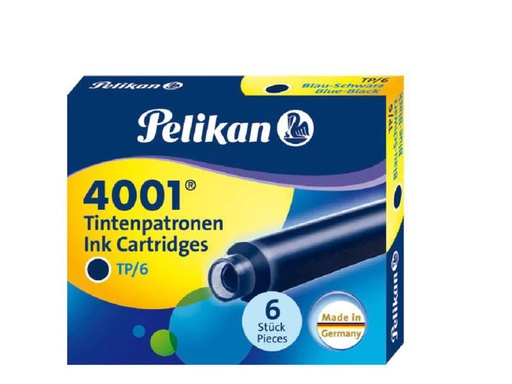 [90071297 1038088] Pelikan Tintenpatrone 4001 Blau/Schwarz, 6 Stück