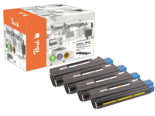 [90071610 348612] Peach Tonerset OKI C5100-Series BK, C, M, Y