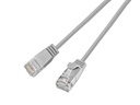 SLIM Slimpatchkabel RJ-45 - RJ-45, Cat 6, UTP, 10 m, Grau