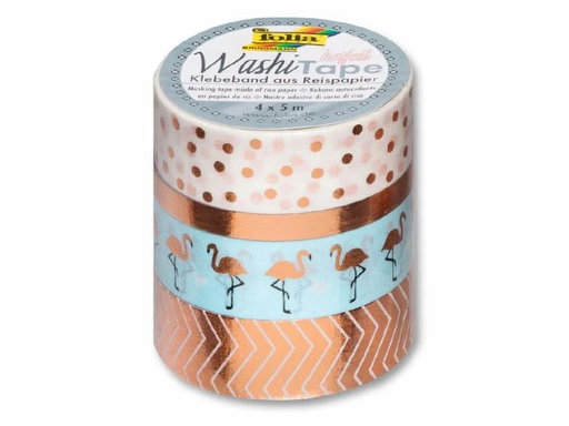 [90071652 546787] Folia Washi Tape Hotfoil Gold/Weiss/Blau