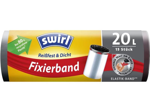 [90071745 1165594] Swirl Müllbeutel Fixierband 20 l, 15 Stück