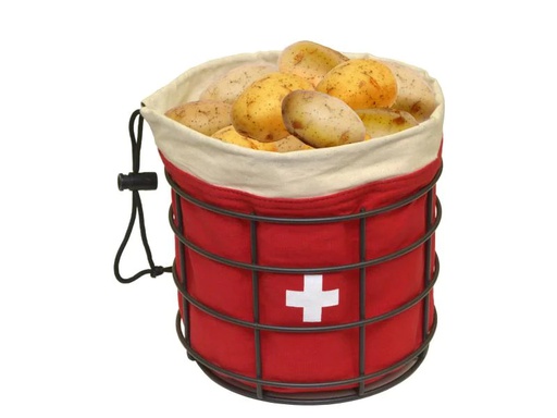 [90071817 502296] Heidi Cheese Line Kartoffelkorb Suisse mit Untergestell Rot