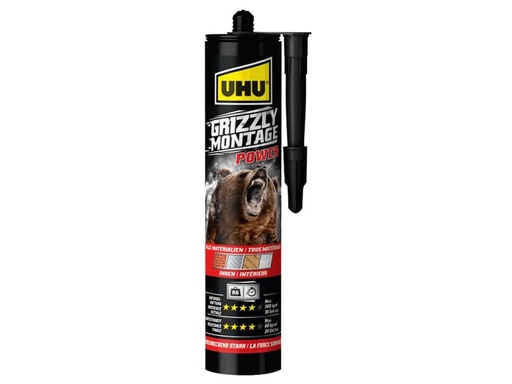 [90071819 1107961] UHU Montagekleber Grizzly Power 370 g, Weiss