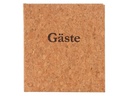 Goldbuch Gästebuch aus Kork