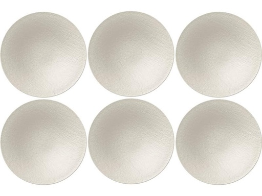 [90000695 907480] Villeroy &amp; Boch Suppen- &amp; Pastateller Manufacture Rock 6 Stück, Weiss