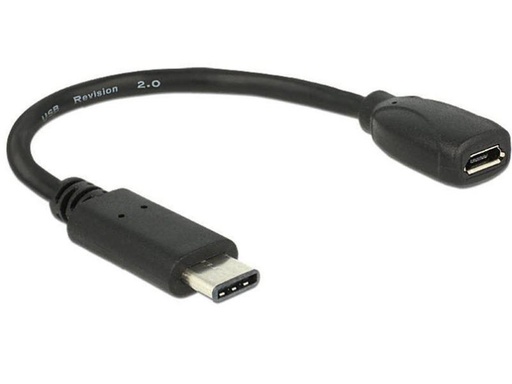 [90072110 358339] Delock USB 2.0-Adapterkabel  USB C - Micro-USB B 0.15 m