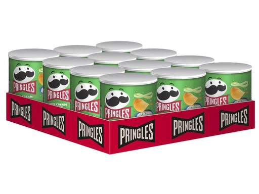 [90072127 1144233] Pringles Chips Sour Cream &amp; Onion 12 x 40 g